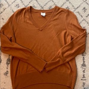 Orangish red long sleeve sweater